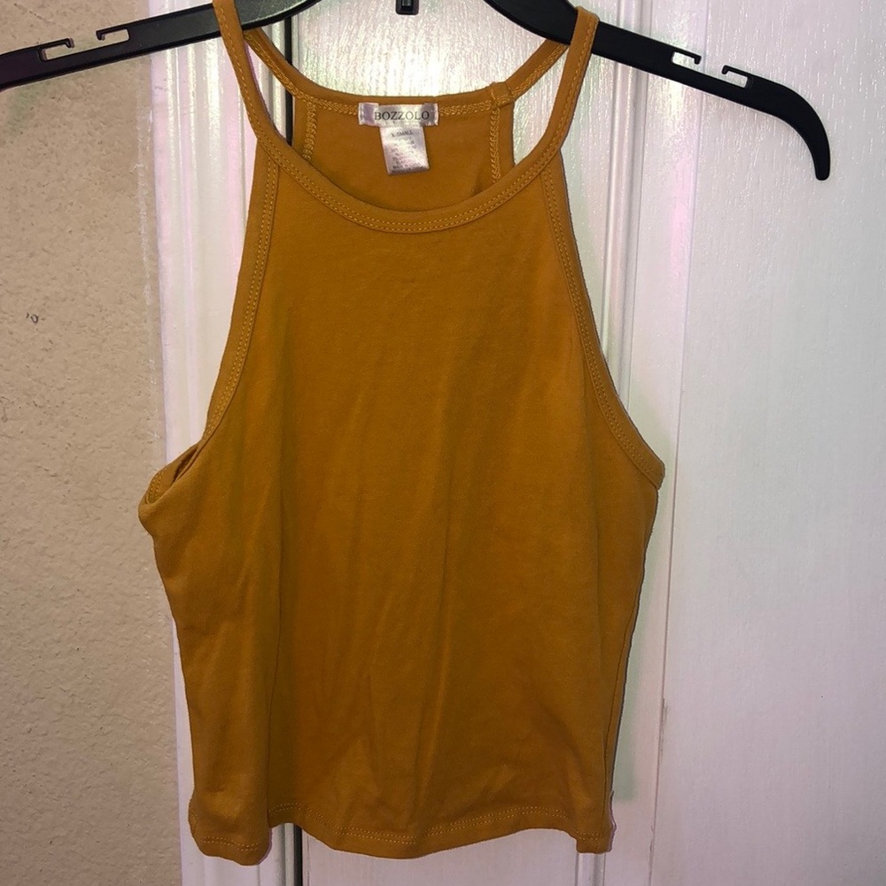 bozzolo mustard crop top